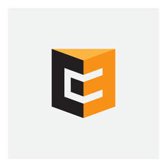 Poster - C3 - logotype. C and 3 - logo. Vector design element or 3d icon.