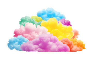 Wall Mural - Colorful Fantasy Cloud Isolated on Transparent Background
