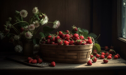 Basket of strawberries