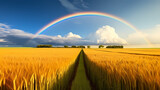 Fototapeta Tęcza - rainbow after rain, rainbow background