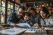 Professional financial advisor illustrating wealth growth strategies to multi-generational family