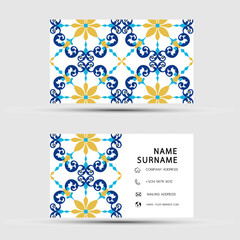 Wall Mural - Business card design. With abstract pattern. Vector element vintage style. illustration EPS10.