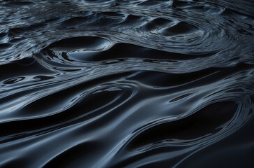 ripples in black water background	