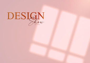 Wall Mural - soft product dispaly mock up with light from the window and shadow. multiply shadow effect.