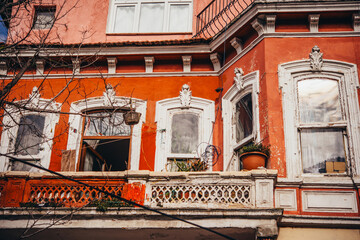 Wall Mural - View of buildings in Balat district of Istanbul, Turkey.