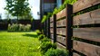 Modern Wooden Fence at Contemporary House During Daytime