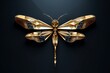 a gold dragonfly made of diamonds