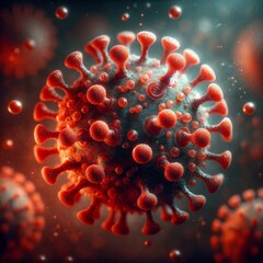 Aufkleber - Vivid Illustration of Coronavirus Particles