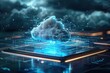© Bussakon - Cloud technology concept on tablet or electronic panel symbolizing online data storage abstract digital networking and cloud computing highlighting and security in modern business and communication