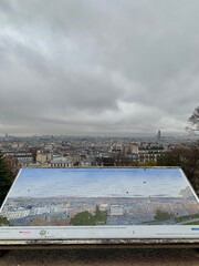 Wall Mural - View of Paris from Sacre Coeur on Montmartre hill, France