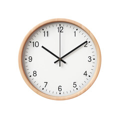 Wall Mural - Modern white wall clock with a minimalist design, cut out