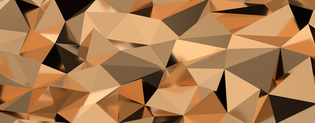 Poster - Luxurious VIP Invitation template with gold polygon background