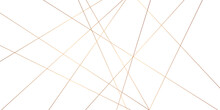  Golden Chaotic Triangle Lines Abstract Geometric Pattern Textrue. Vector Illustration. Geometric Design Created Using Light Gold Digital Net Web Line Tecnology. White Color In Backdrop.