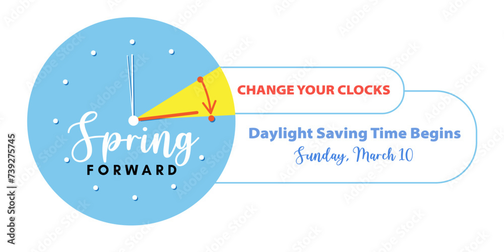 Daylight Saving Time Begins. Spring Forward Time in March 10, 2024 Web ...