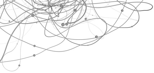 Poster - network shape. Abstract 3D render