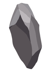 Wall Mural - Rock stones or debris of mountain. Gravel, gray stone. Polygonal shape, piece of fossil stone. Game decoration element