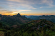 Small village on mountains after sunset at Ki Ko Kor viewpoint, Mae Hong Son, Thailand