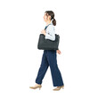 © metamorworks - Full body photo of a walking white woman. Full body photo PNG with transparent background precisely cut out with clipping path.