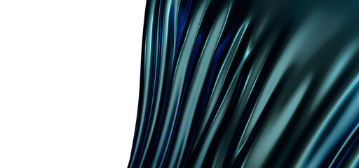 Poster - Dynamic Aquatic Motion: Abstract 3D Blue Wave Illustration for Dynamic Visuals