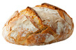 Freshly Baked Crusty Artisan Bread Isolated on White Background
