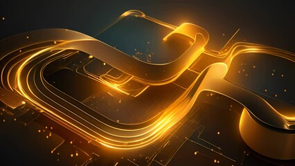 Aufkleber - Abstract science and technology background with shiny connection elements and sci-fi intefrace. Tech abstraction wallpaper