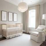 Nursery frame mockup - Bright luxurious modern nursery