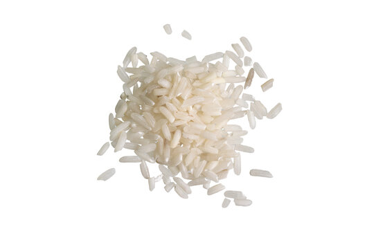 rice on white isolated background