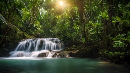 Wall Mural - waterfall background very cool 