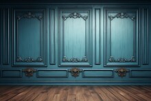 Blue Wood Wall Background