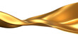 © janevasileva - Gold liquid wave, 3d golden fluid silk ribbon isolated on light background. Render of luxury cloth or curtain with wavy folds and shiny gradient effect flying in motion. 3D vector motion background