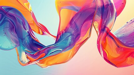 Poster - Abstract Colorful Liquid Art Flowing
 A vibrant abstract showcasing the flowing movement of liquid colors blending in a dynamic and artistic display.
