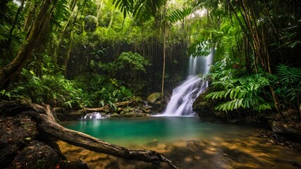 Wall Mural - waterfall background very cool 