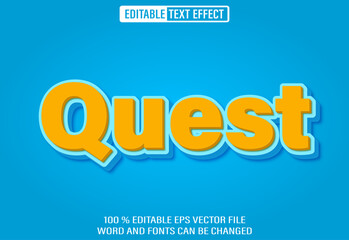 Aufkleber - Editable 3d text style effect - Quest text effect Template