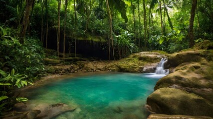 Wall Mural - waterfall background very cool