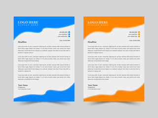 business letterhead design template abstract style 