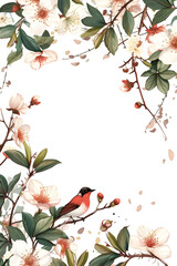 Wall Mural - Bird Perched on Tree Branch card