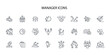 © zumrotul - Manager icon set.vector.Editable stroke.linear style sign for use web design,logo.Symbol illustration.