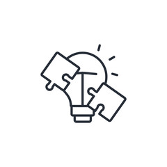 Fototapete - problem solving icon. vector.Editable stroke.linear style sign for use web design,logo.Symbol illustration.