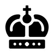 King Monarch Crown Solid Icon