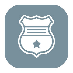 Canvas Print - Police Badge Icon