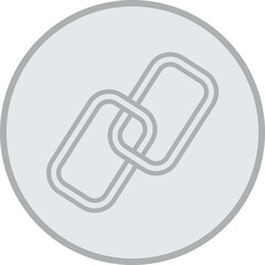 Chain Grey Line Circle Icon