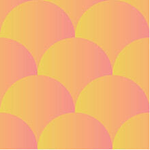 Scallop Seamless Pattern Design With Shapes Colored In Pink And Yellow Gradient. Abstract Geometric Retro Repeating Pattern Tile.