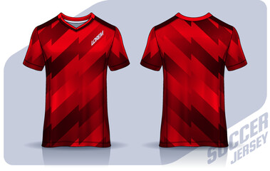 t-shirt sport design template, Soccer jersey mockup for football club. uniform front and back view.	