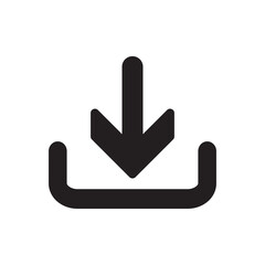 Poster - download icon vector symbol, Arrow downloading icon