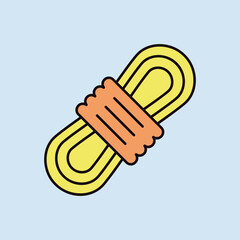 Wall Mural - Hiking rope vector icon. Camping sign