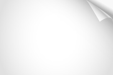 Aufkleber - Blank paper sheet with bending top right corner. Vector illustration
