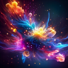 Poster - colorful blast energy illustration background