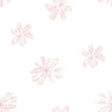 Fototapeta  - Seamless pastern pink  flower watercolour illustration hand drawn.