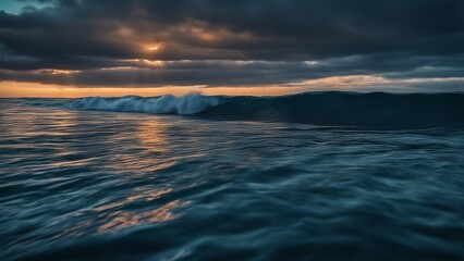 sunrise over the sea A deep blue sea texture that looks realistic and detailed, the sea has a dark and smooth texture  