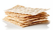 Matza, Matzot, Maza, Jewish traditional bread, isolated on a white background